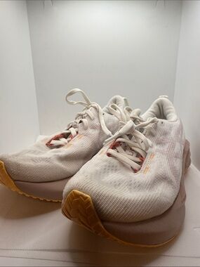 Asics Novablast 5 Women's Light Beige Sneakers with Orange Accent